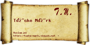 Tüske Márk névjegykártya