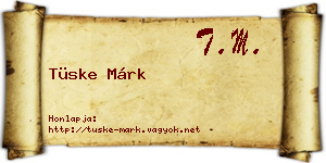 Tüske Márk névjegykártya